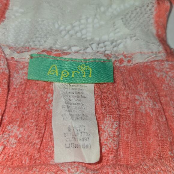 Vintage April Womens Large Cami Top Spagetti Straps Lace Racer Back Feminine Y2K - Picture 2 of 12